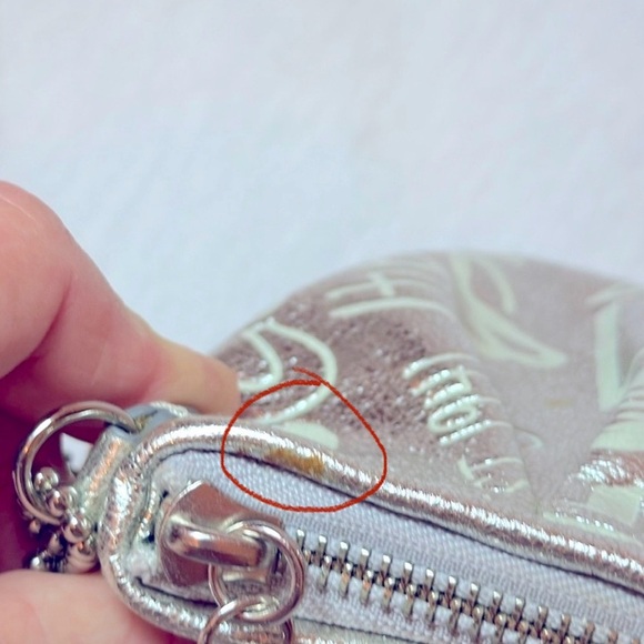 Coach LtdEd Poppy Silver Etched Storypatch Small Evening Shoulder Bag Purse RARE - Picture 14 of 15